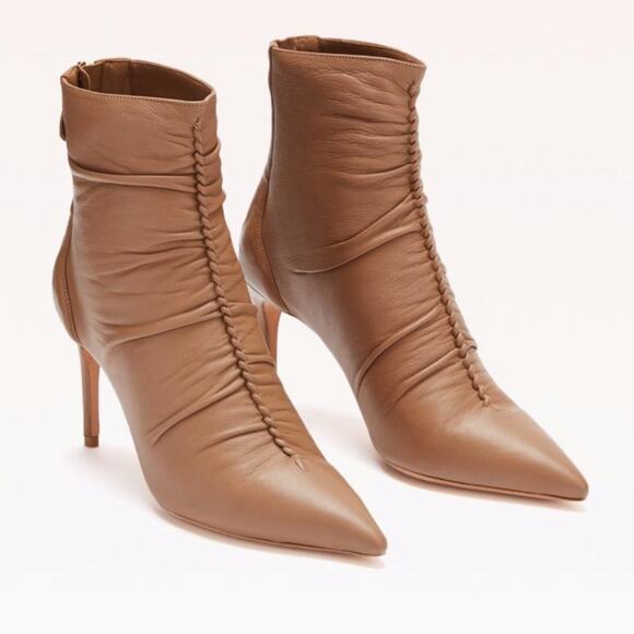 Alexandre Birman Women's Light Beige Leather Zip Up Susanna 85 Bootie sz 36/US 6 - Picture 2 of 13